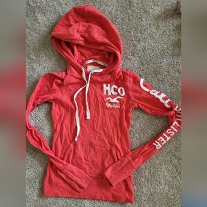 Hollister Women's Red Hoodie Sweater